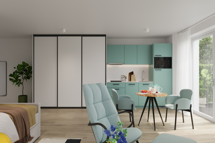 Teilmöbliertes Apartment Apartment Typ 2